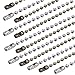TecUnite 2 Pieces 3.2 mm Beaded Pull Chain Extension with Connector, Each 10 Feet Beaded Roller Chain with 10 Matching Connectors (Multicolors A)
