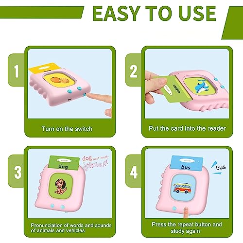 Nibour Sensory Toys For Toddler Age 2 3 4 5 Girls Toys, Montessori Talking Flash Cards Educational Learning Toys, Autism Toys, Speech Therapy Toys, 224 Sight Words, Gifts For Kids #TOP3