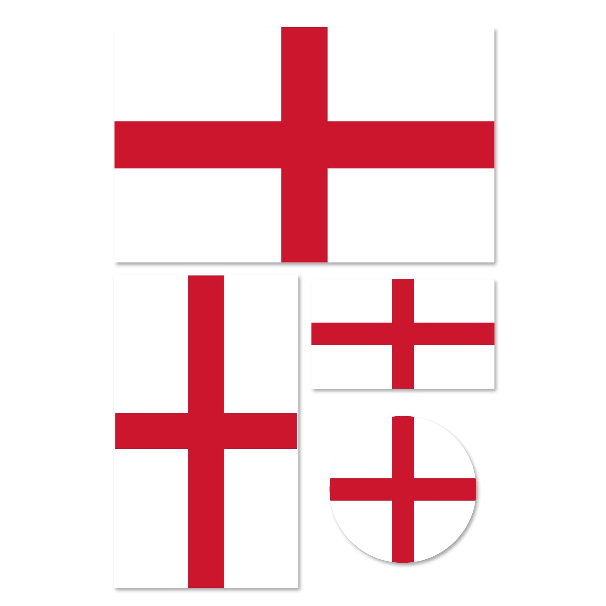 Premium St. George’s Cross England Flag Sticker Set – 4 x Vinyl Decals for Laptop, Phone, Tablet, Helmet – Bubble-Free, Repositionable & Weatherproof – English Pride Sports Fan & Travel Souvenir (ENG)