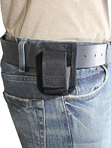 Barsony Revolver Belt Clip Single Speed Loader Pouch for 6-7 Shot .357