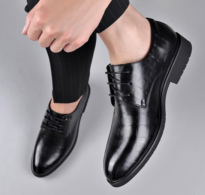 Men's Dress Shoes Classic Lace-up Formal Oxford Men Business Casual Derby Shoes3