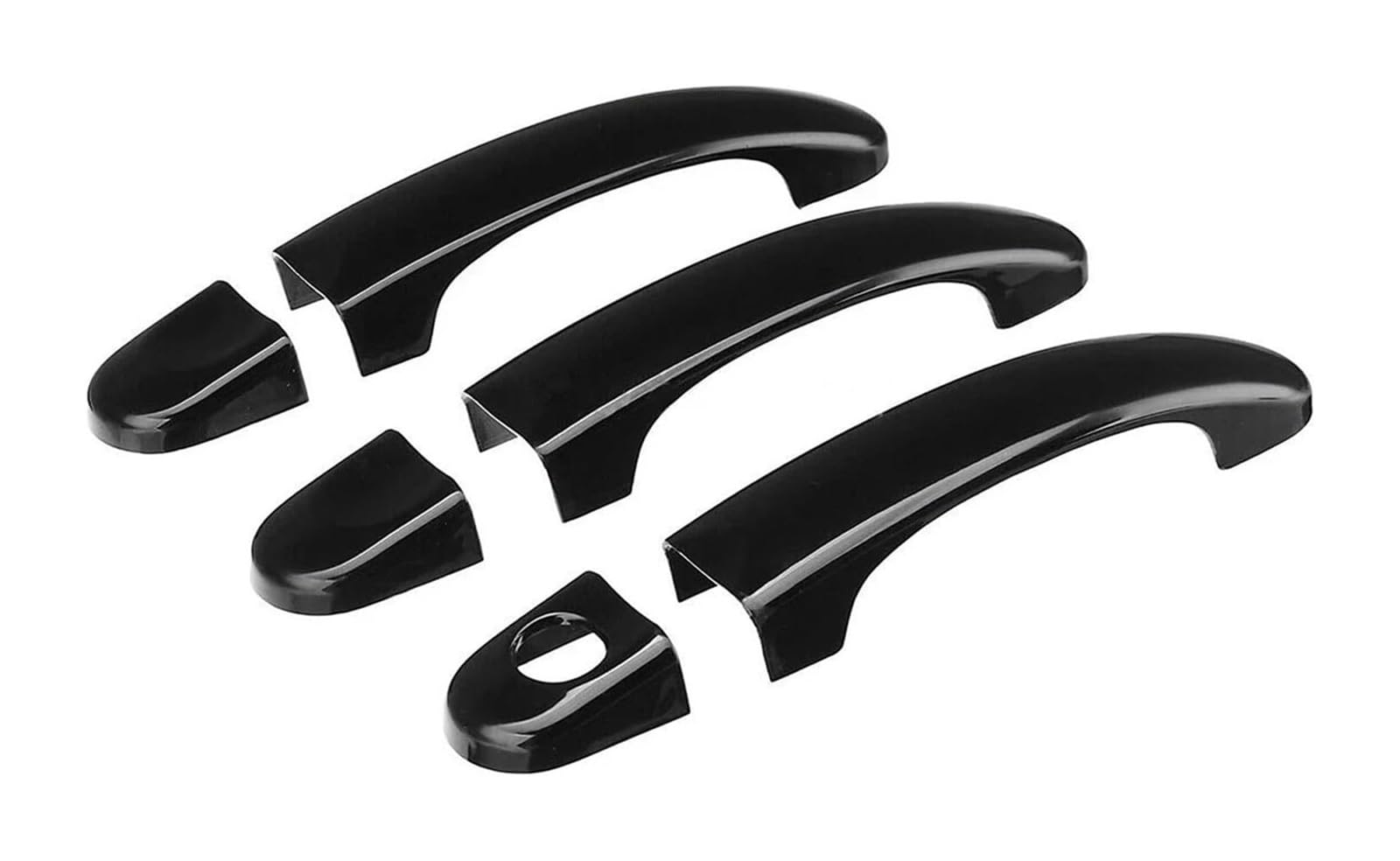 Ysbvblrmrv Gloss Black Car Outside Door Handle Cap For Vw For Transporter For T5 T6 For Caddy 2003-2015 Car Accessories Exterior Door Handles Carbon Fiber/ Outside Handle Cover Set(Gloss Black)