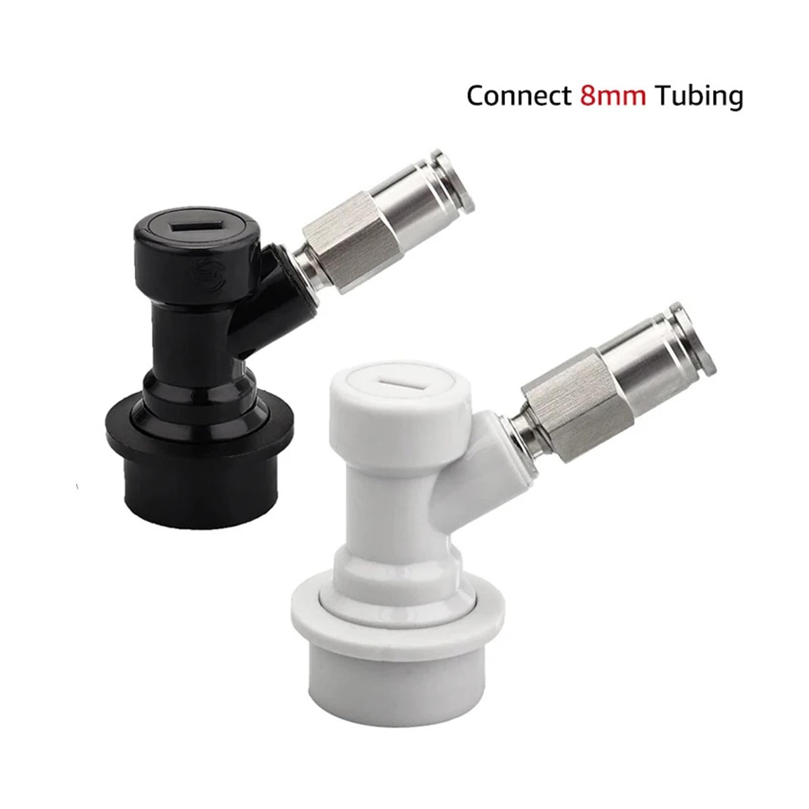 Kit di scollegamento per Fusto con Attacco a Sfera filettato per Homebrewing con Giunto rapido Pneumatico, raccordi rapidi per Tubi a innesto in Acciaio Inox 304, Accessori per Vino (9,5 mm)