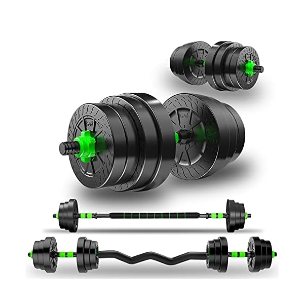 Bobway 88Lbs/40KG Adjustable Dumbbells Set, Free Weights Dumbbells Set with Connecting Rod Barbell Weight Set for Men & Women Home Gym Exercise & Fitness