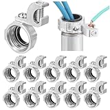 Blulu 10個 1/2インチ 絶縁接地ブッシング ラグに調節可能なレイ付き 亜鉛メッキ可鍛性鉄接地接地ブッシング