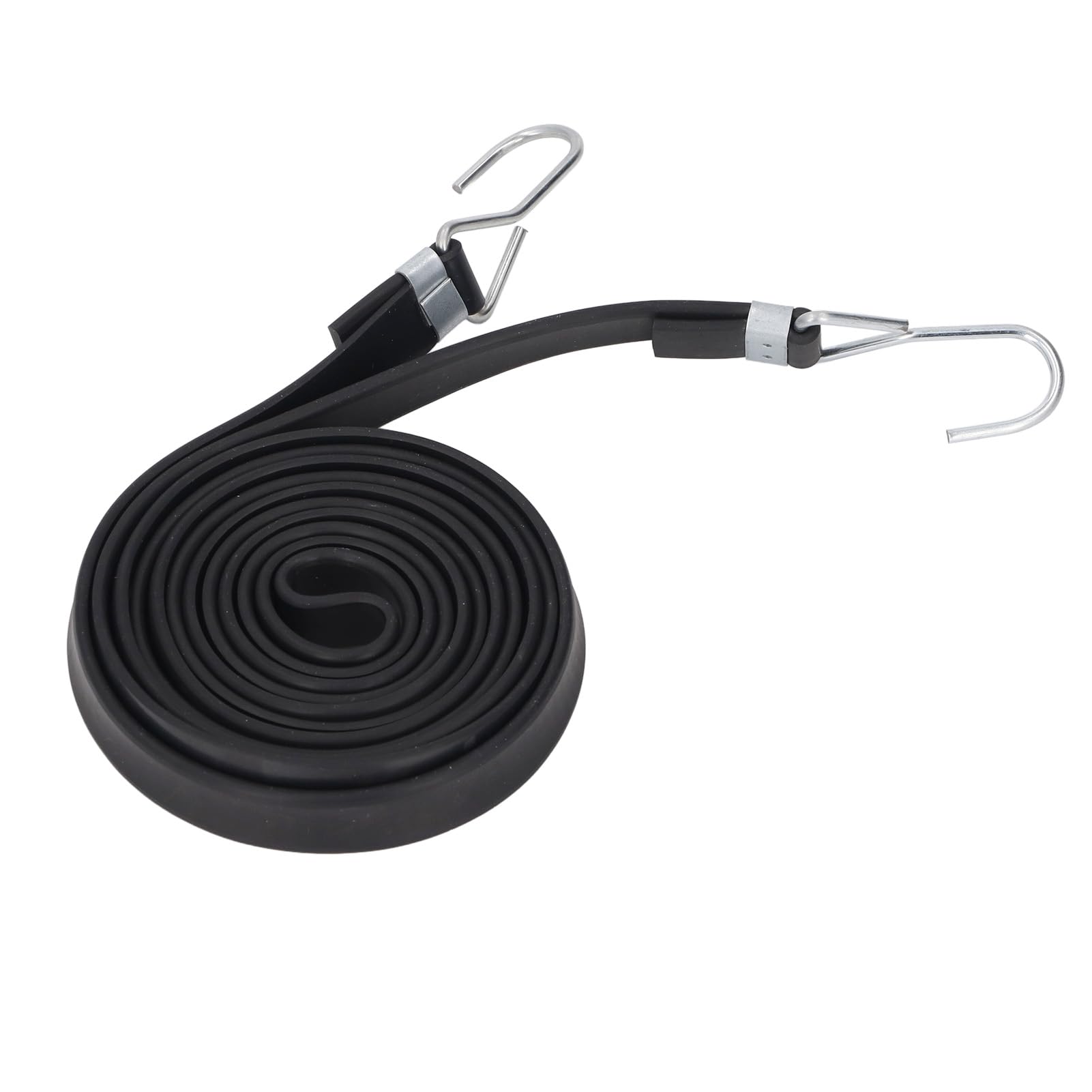 Nordi Bungee con Ganci, 10pcs Cinghia Bungee 2 Cm Larghezza Nera Ad Alta elasticità elasticità Pesante Corde Ballo Cinghia Cingo (3,5 m)