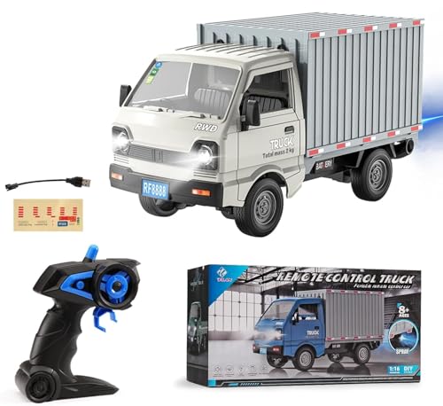 Image of RC Car 1 /16 RC Drift Car RTR Remote Control Racing Pickup Truck 2WD Truck Drift Crawler Off Road 2.4G with Spray Music and Light Vehicle Hobby Grade Toy Model for Kids and Adult (A-White)