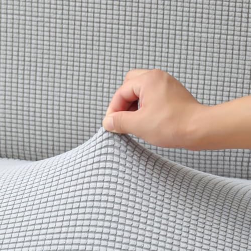 Image of HOMETHREADS Stretchable Lycra /Velvet Bed Headboard Cover Soft BedHead Dust-Proof Cover,Head Back Protector for Your Leather /Cloth /Wooden Bedside|3to3.3 Feet Single Bed Back Cover (Light Grey, 90x65cm)