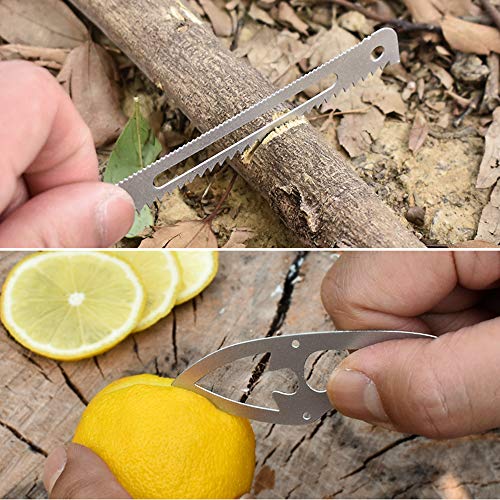 Cartão Externo, Andoer 10 PCS Multi-Tool Card 17 em 1 Multifunction Fishing Hook Card para Emergênci