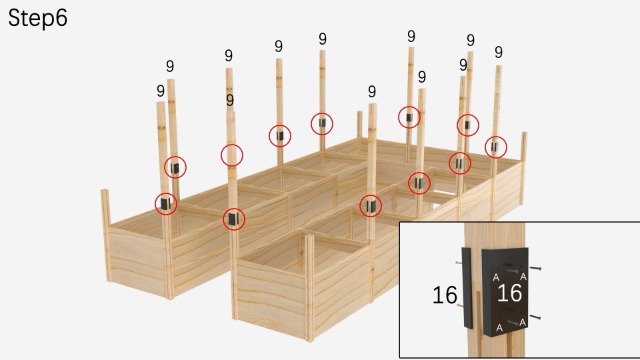 Amazon.com: PaPaJet Wooden Raised Garden Bed for Outdoor, 1.6FT