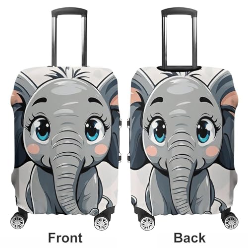 Cartoon Elephant Printed Luggage Cover Protector, Fits 18-32 Inch Luggage3