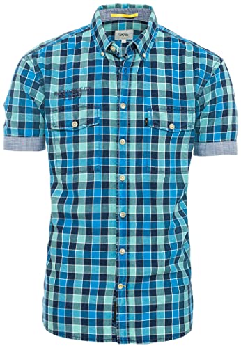 Preisvergleich Produktbild camel active Herren Karohemd aus Baumwolle Blau Menswear-M