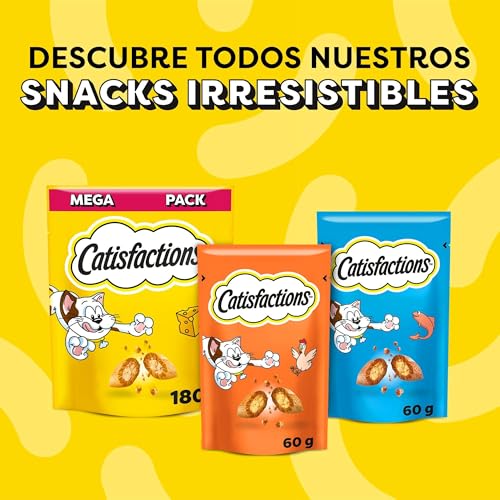 Miniatura 5 de Mars Catisfactions Premios para Gatos, Sabor Salmón (Pack de 6 x 60g)