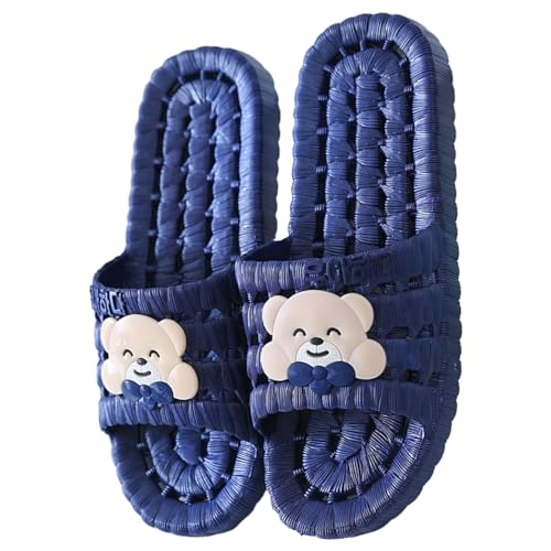 Loizziuy Bear Slippers Women's Flip Flops Bear Thong Sandals, Cute and Comfortable, Soft & Anti-Skid, Bathroom Slippers