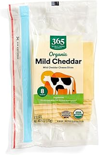 365 by Whole Foods Market, Cheddar Mild Sliced Organic, 6 Ounce