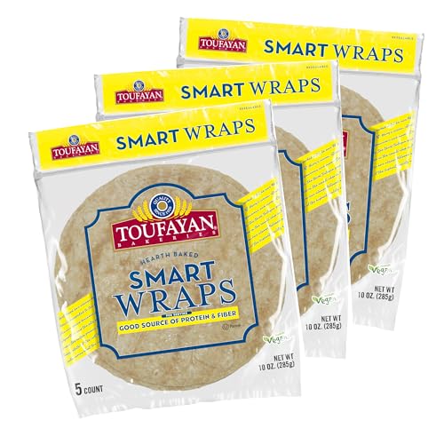Toufayan Smart Tortilla Wraps | Good Source Of Protein And Fiber | Naturally Vegan (3 Pack)