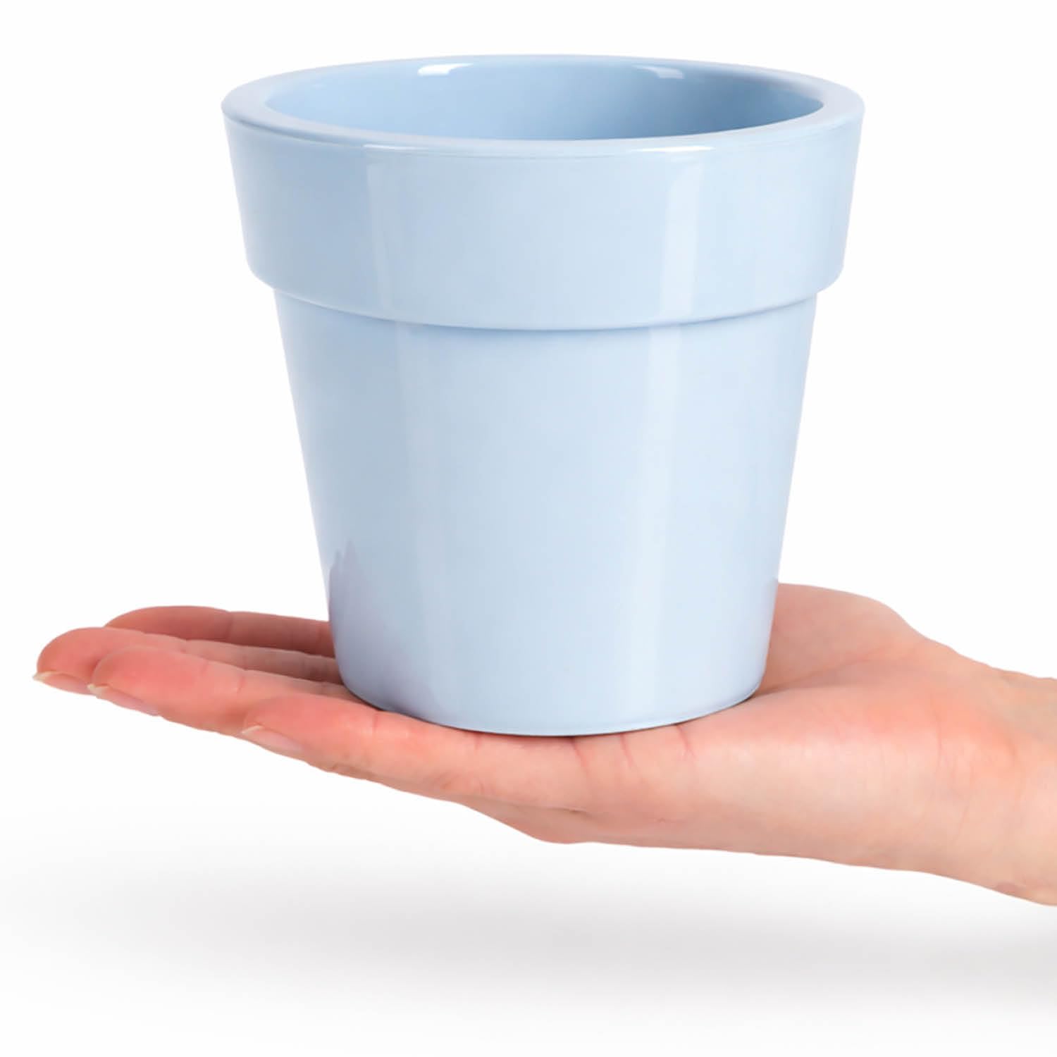com-four® 12 x 3 doniczki plastikowe Ø 12 cm, oslonki w modnych | doniczki na ziola do domu - na balkon i do ogrodu