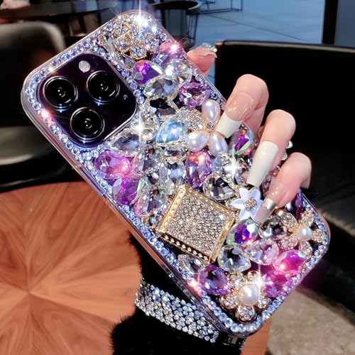 MOSEZA Compatible with iPhone 12 Pro Max Bling Glitter Case Luxury Cute Sparkle Rhinestone Diamond Girly Protective Phone Cover Case for Women Girl
