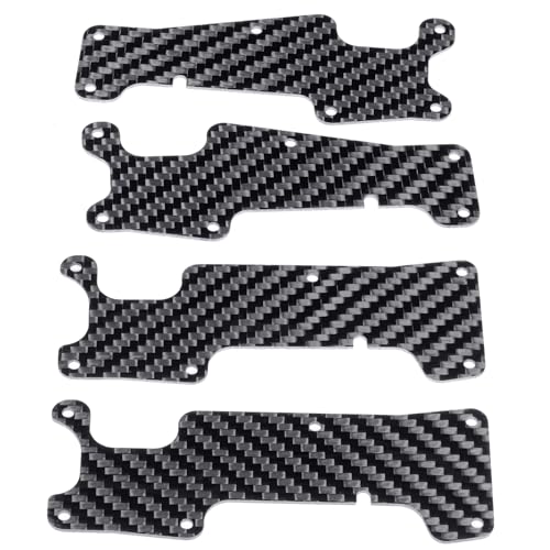 JGGZONE Front & Rear Suspension Arm Covers Carbon Fiber Dust Cover Proof Protection Plate for 1/8 Tra-xxas Sledge 4WD Monster Truck Upgarde Parts