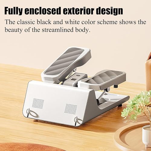 Image of Mini Elliptical Seated Pedal Exerciser with LED Display, 100kg Capacity, 38 Ankle Protection, 30lb Resistance, Ultra Quiet, Space-Saving for Home, Office, Gym Use