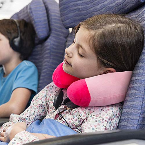 Glcs Glaucus Kids Travel Pillow For Airplane Car Seat Cute Animal Neck Pillow Comortable U Shaped Head Chin Support Pillow Travel Essentials For Toddlers Adults Road Trip Pink Pig #TOP6