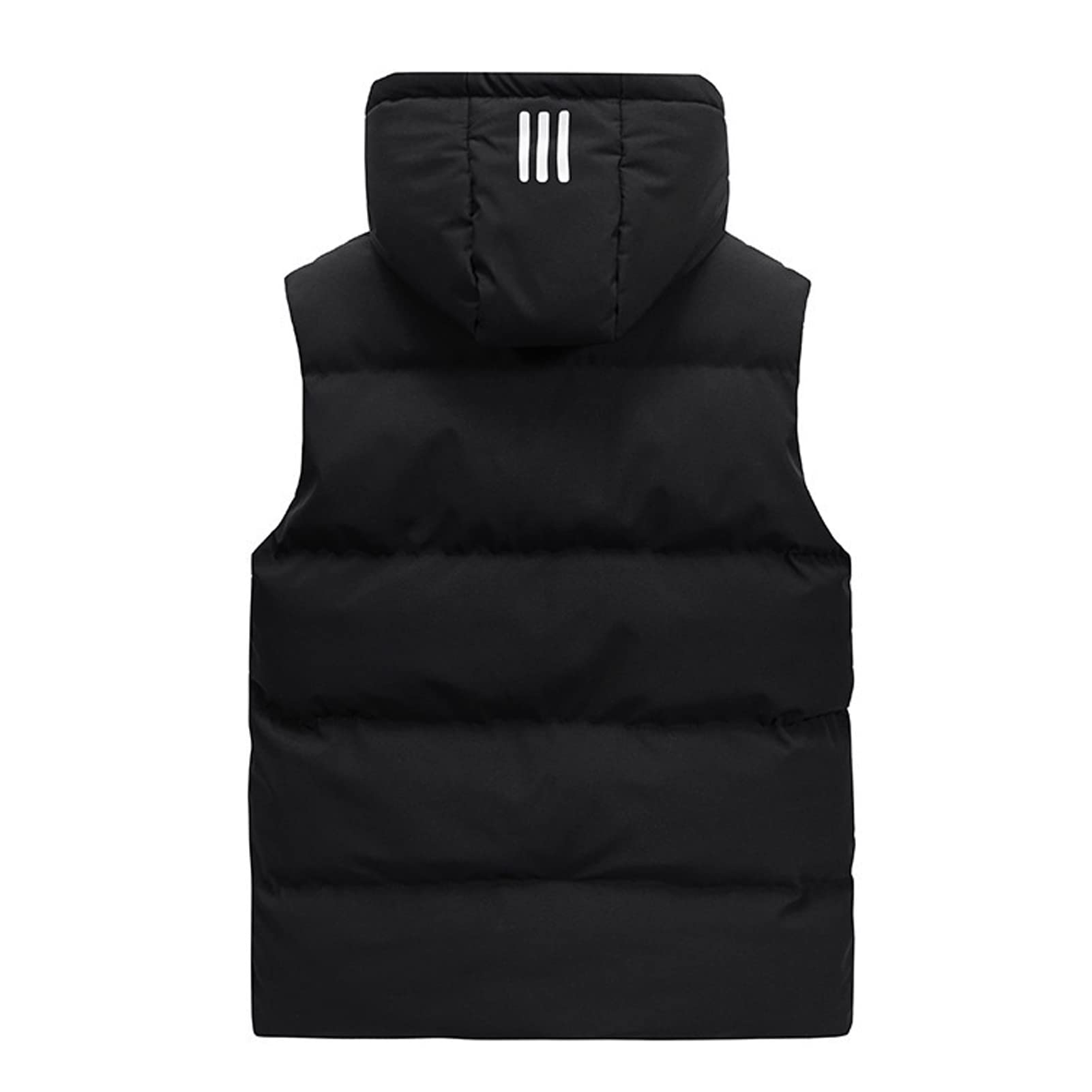 Chaleco de capucha para hombre al aire libre repelente de agua caliente a prueba de viento más chaleco de terciopelo casual chaleco de pesca chaqueta de viaje ropa de abrigo superior gris-L