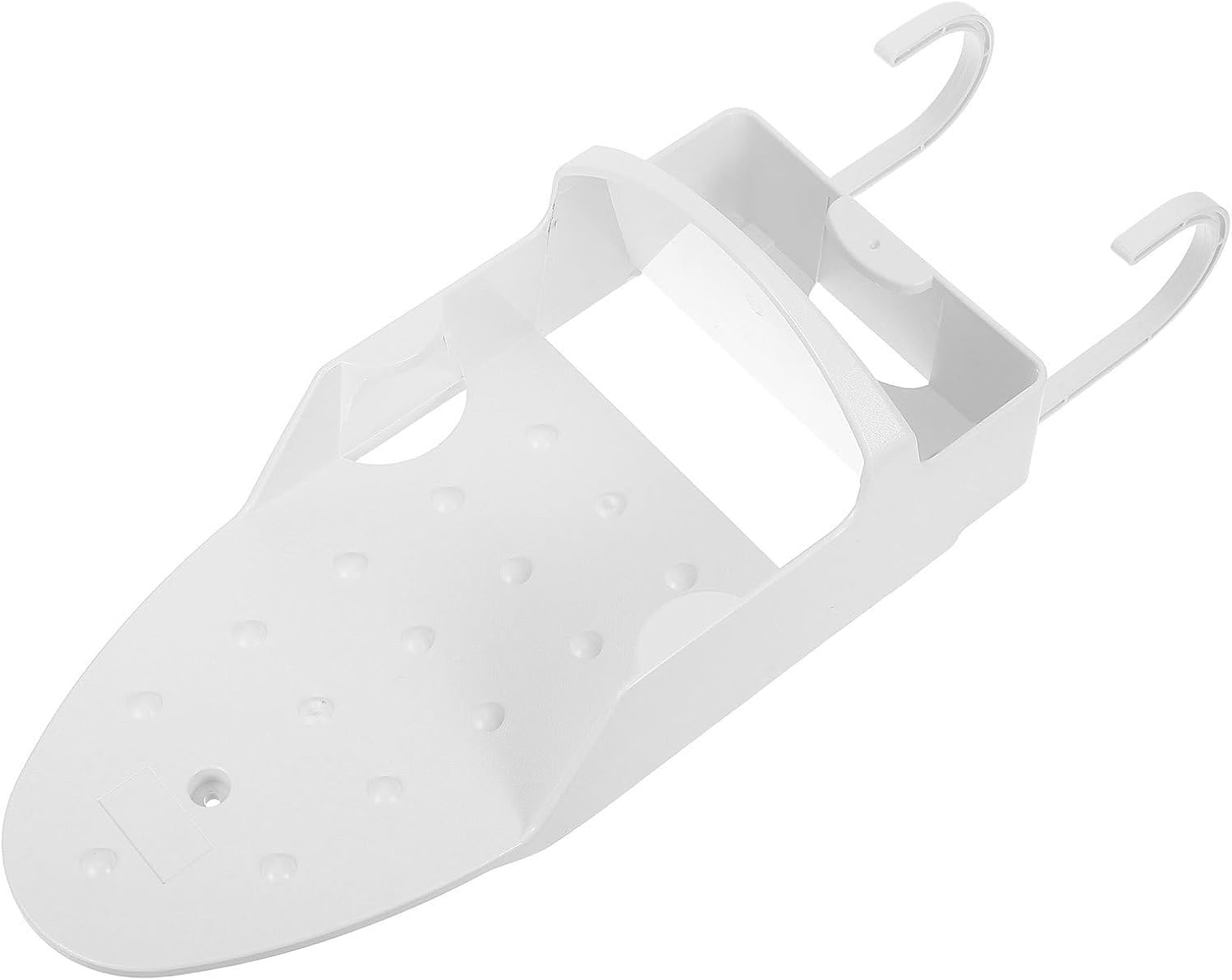 BESPORTBLE Wall Mount Ironing Board Hanger Rack in White, Space-Saving Abs Iron Holder with Simple Installation for Hotel and Guest Rooms, Modern and Sleek Iron Board Storage Organizer
