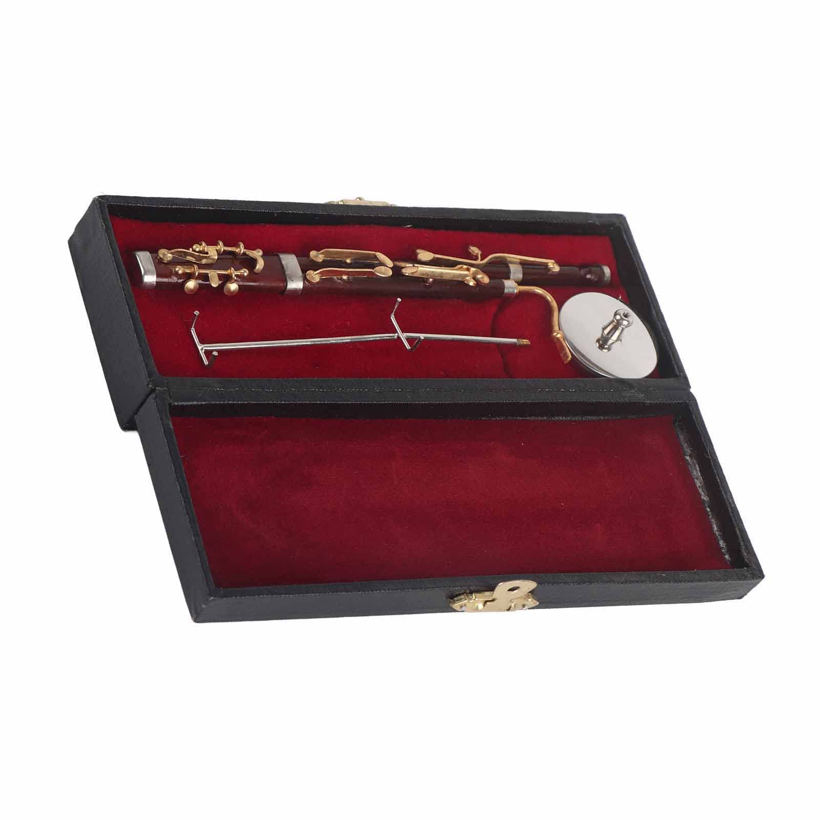 Tyenaza Ornamenti per Fagotto, Decorazione in Miniatura da 17 Cm Mini Modello di Strumento Musicale Artigianato Regalo, Adatto per Soggiorno, Camera da Letto, Studio