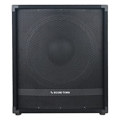 Image of Sound Town METIS Series Powered Subwoofer 1800 Watts 15 inch, with Class-D Amplifier, 4-inch Voice Coil, High-Pass Filter (METIS-15PWG)