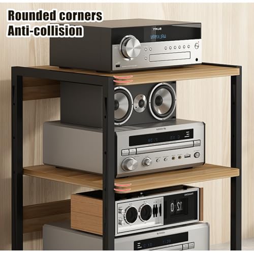 Meuble audiovisuel à hauteur réglable avec roulettes - 3