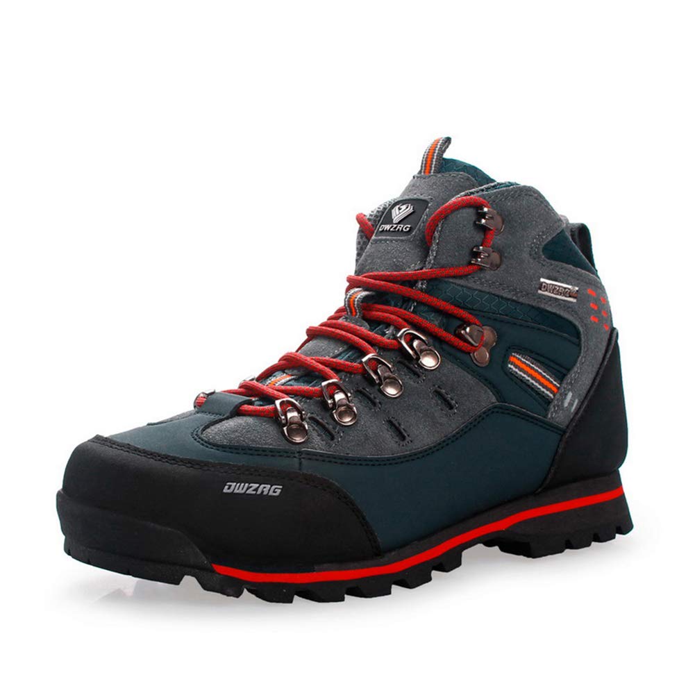 Uomo Stivali da Escursionismo Trekking Scarpe da Passeggio Arrampicata Sportive All'aperto Sneaker in Pelle Rosso 42 EU