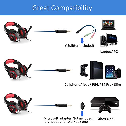 Mengshen Cuffie Gaming con Microfono per Xbox One