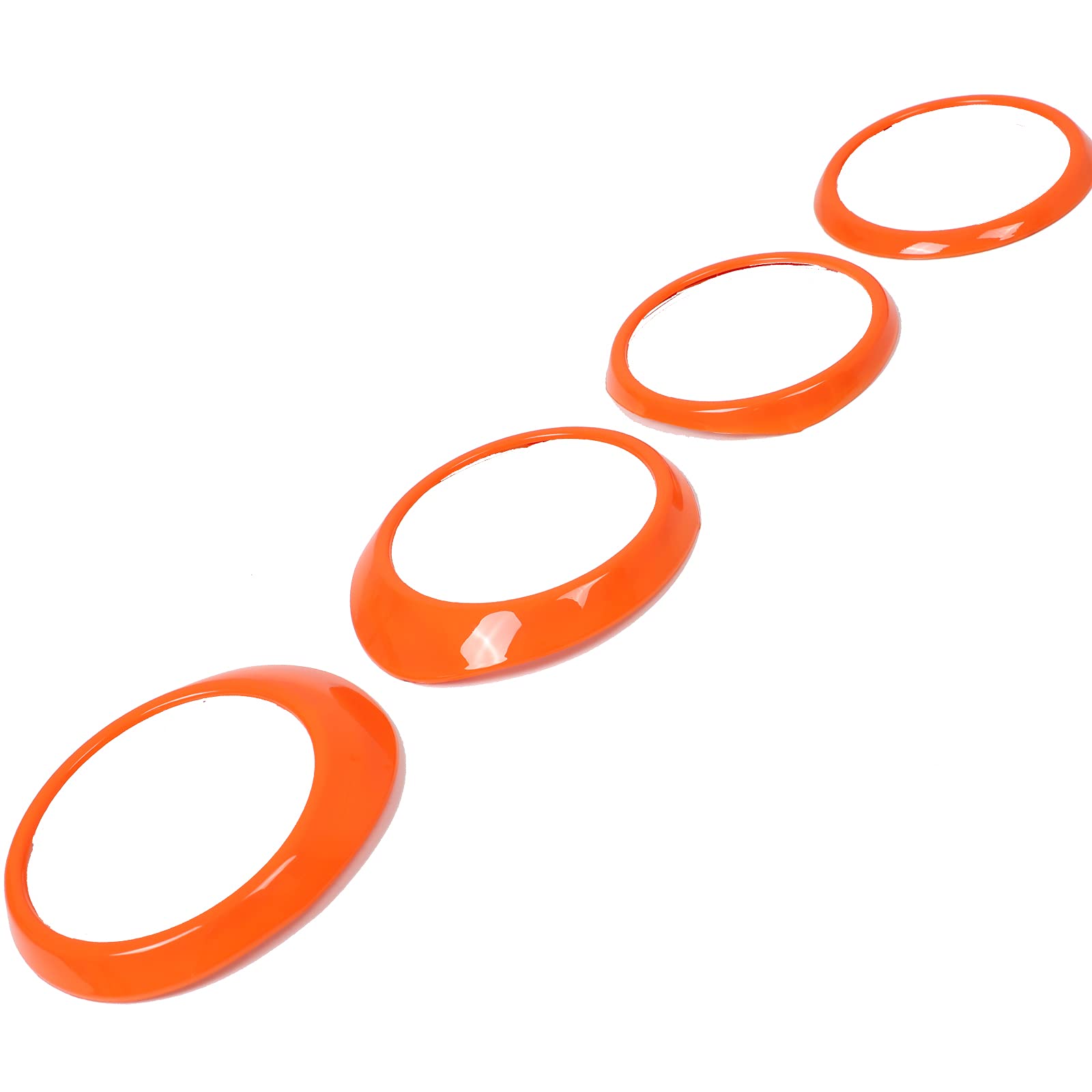 Car ABS Inner Central Console Air Conditioning Vent Rings Frame Cover Trim Car Accessories Compatible with Toyota Tacoma 2016 2017 2018 2019 2020 2021 2022 2023 (Orange)