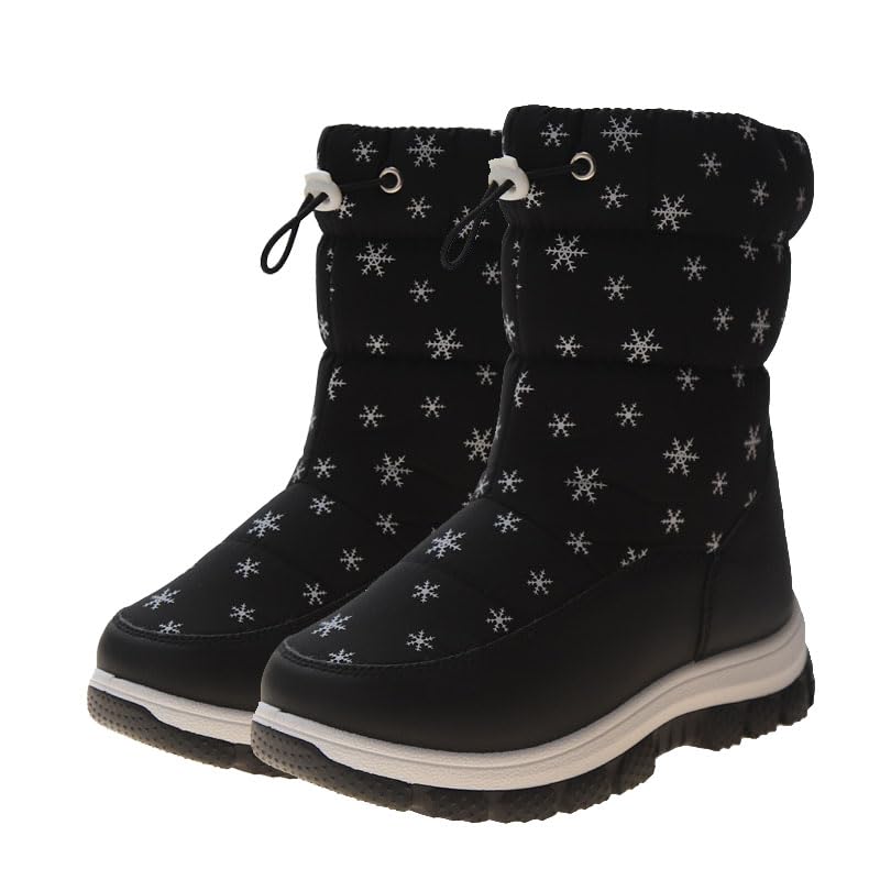 Kids Girls Snow Boots Waterproof Anti Slip Winter Shoes Cold Weather Shoes