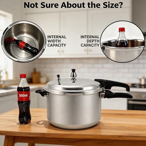 Image of Fulgutonit 12 Quart Pressure Cooker,Aluminum Pressure Canner w /Canning Rack & Easy Lock Lid for Canning, Steaming | Aluminum Pressure Canner, Canning Rack Included, Easy Lock Lid, For Canning & Steaming