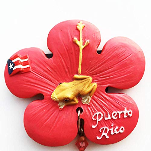 Imán decorativo redondo Puerto Rico 6×8.5 cm miniatura 2