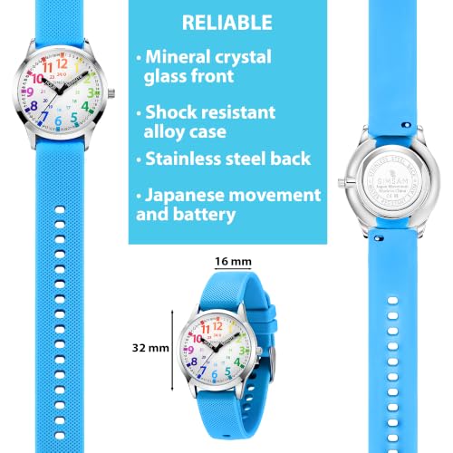 Image of Kids Analog Watch, Learning Watch for Kids 8-12, Waterproof Time Teacher Watches for Boys Ages 5-7 6-8, Easy to Read Educational Girls Watches Ages 8-12, Great Gift Boys Girls Year 4-12 Old Waterproof
