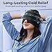 Qnoon Migraine Relief Cap, Headache Relief Cap Mask Products, Cooling Odorless Gel Ice Head Wrap for Tension, Stress,Hangover & Puffy Eyes