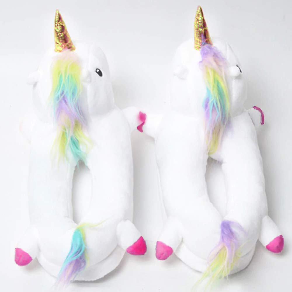 BonZealWomen White Unicorn Slipper UK Footwear Sizes To EU Sizes 36 To  42 Warm Comfortable Slipper Gift For Birthday