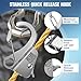 IRONDELIC 2PCS Stainless Steel Boat Anchor Hook, Quick Release Knotless Anchor System for 3/8''- 5/8'' Boat Anchor Rope, Fit for Small Boat Pontoon Kayah, Easy to Use, Holds 8500 lbs