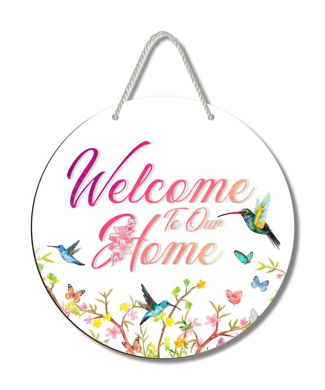 DELWOR Welcome To Our Home Wall Hanging Home Decor for Living Room and Door Hanging Decorative Items