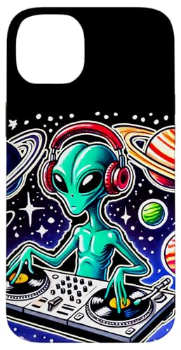 Alien DJ Funny Cosmic Space Rave EDM Music Festival Coque pour iPhone 14 Plus