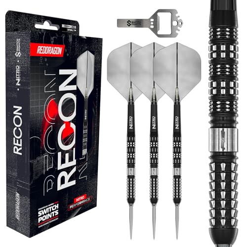 Dardos profesionales   Red Dragon de 22 g con cañas Switch Points de alta gama