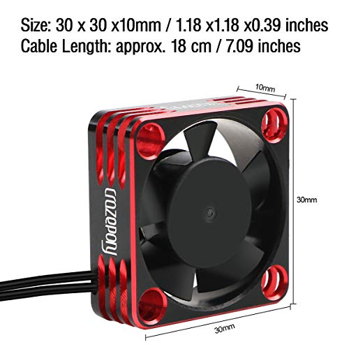 Innovateking Motor Cooling Fan 28000RPM 8.5V 540 550 Motor Heat Dissipation Metal Cooling Fan 1/8 1/10 1/12 Scale RC Car Accessory for 540 550 Brushless Motor - Thumbnail 4