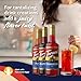 Torani Strawberry, Peach, and Raspberry Syrup for Drinks, Variety 3-Pack, Flavoring for Iced Tea, Lemonade, and Sodas, Pumps Included, 25.4 Oz Ea