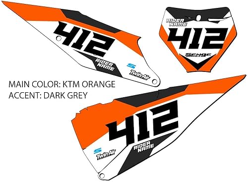 Miniatura 2 de XCF SG63 Custom MX 2019-2022 Kit de gráficos Senge de placas de matrícula compatible con KTM