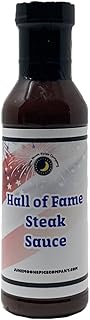Premium | Hall of Fame STEAK SAUCE | Fat Free | Saturated Fat Free | Cholesterol Free | Crafted in Small Batches with Farm Fresh Spices for Premium Flavor and Zest