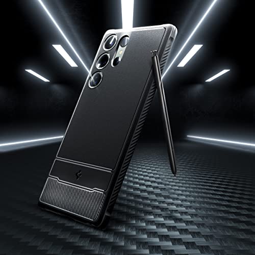 Image of Spigen Rugged Armor Designed for Galaxy S23 Ultra Case (2023) [Military-Grade Protection] - Matte Black