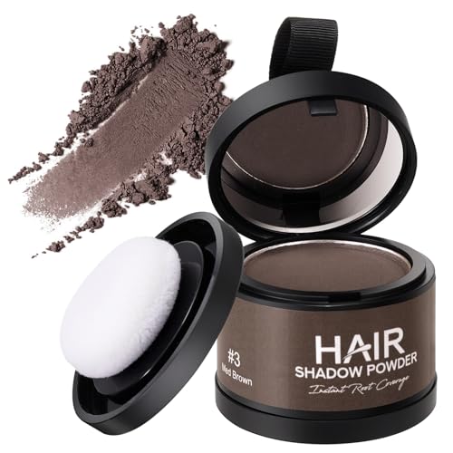 zoxpm Ritocco Ricrescita Capelli, 4g Polvere per Capelli Waterproof Correttore per Infoltimento Capelli Donna e Uomo, Hairline Shadow per Riempire Capelli Diradati (Marrone medio)