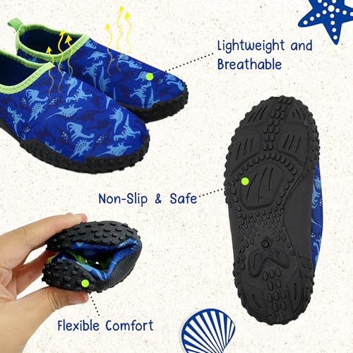 Aqua Beach Shoes, Non-Slip Baby Water Shoes for Beach and Pool Use, Lightweight and Breathable Toddler Swim Shoes, Quick-Dry and Flexible, Fits 1 to 4 Year-Olds3
